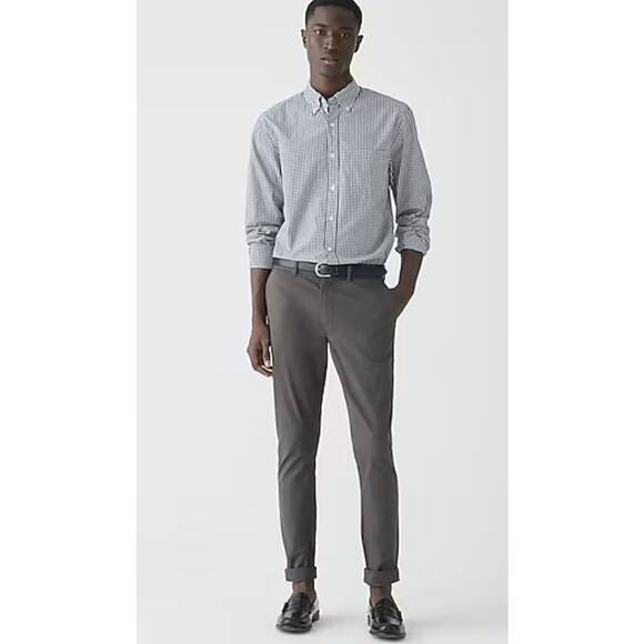 J.Crew 250 Skinny Fit Core Stretch Chino Pants Mens SZ W34 L30 Gray AB613 Twill - Picture 3 of 10